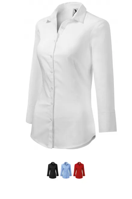 Дамска блуза с дълъг ръкав, Бял