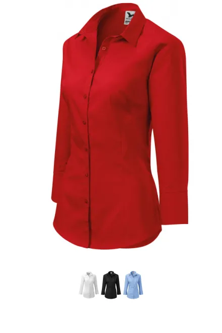 Дамска блуза с дълъг ръкав, червен