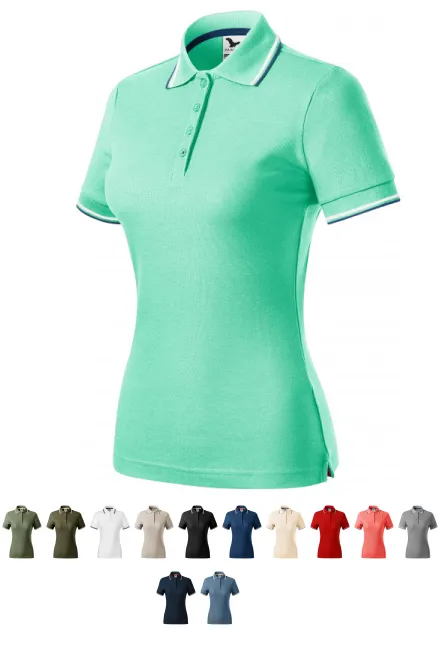 Дамска класическа поло тениска, мента