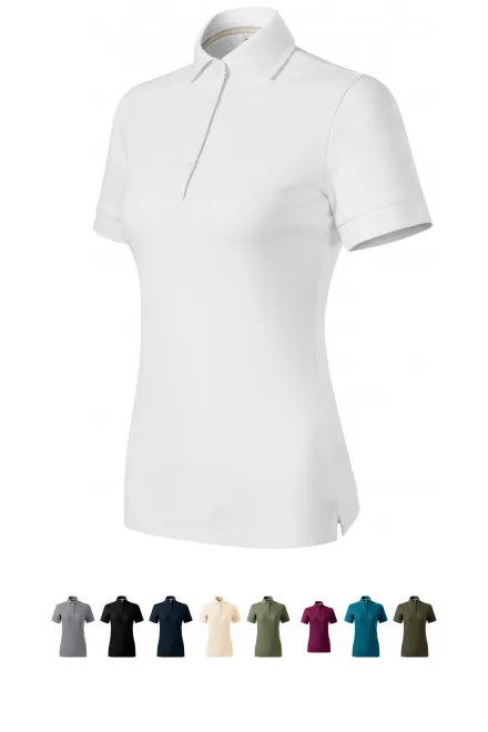 Дамска поло тениска от органичен памук, Бял