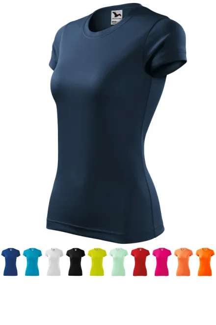 Дамска спортна тениска, тъмно синьо