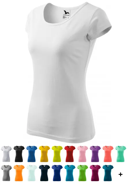 Дамска тениска с много къс ръкав, Бял