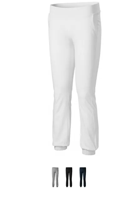 Дамски спортни панталони с джобове, Бял