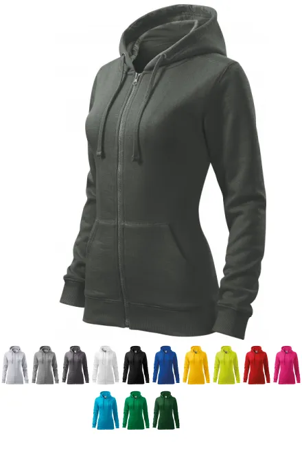 Дамски суичър с качулка, тъмен шисти