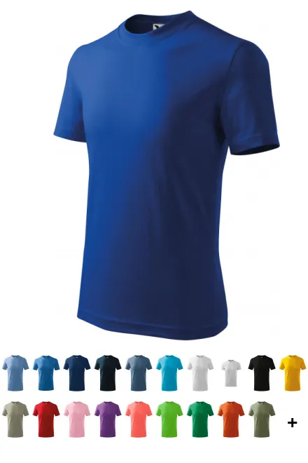 Детска семпла тениска, кралско синьо