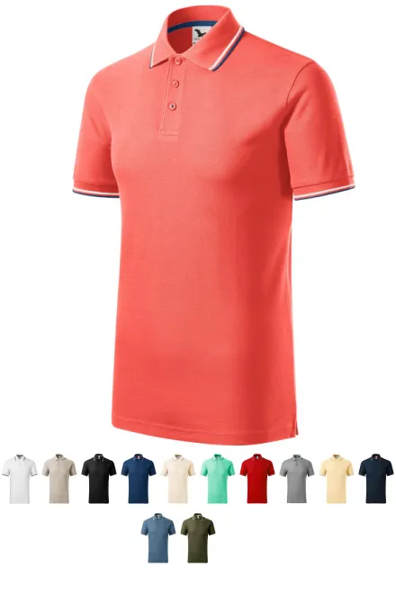 Класическа мъжка поло тениска, корал