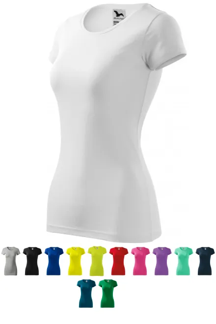 Леко стеснена дамска тениска, Бял