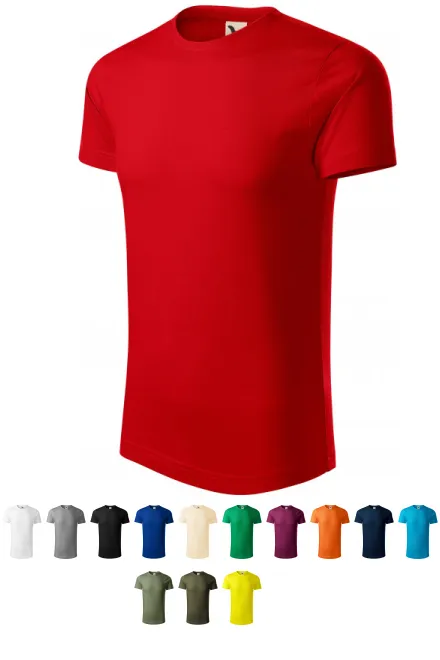 Мъжка тениска от органичен памук, червен