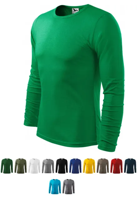 Мъжка тениска с дълъг ръкав, трева зелено