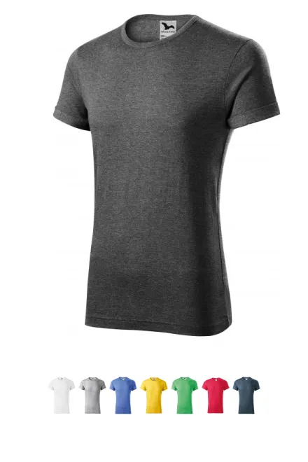 Мъжка тениска с завити ръкави, черен мрамор