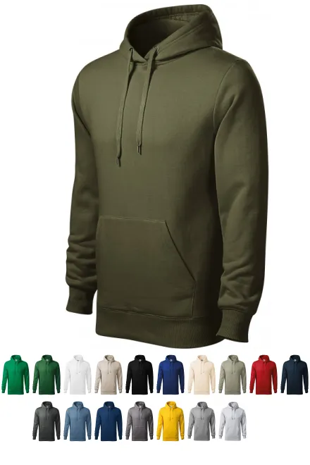 Мъжки суичър с качулка без цип, военни