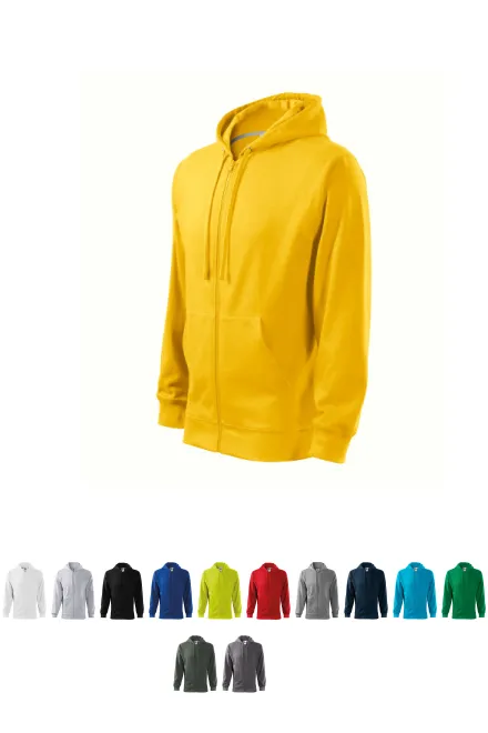 Мъжки суичър с качулка, жълт