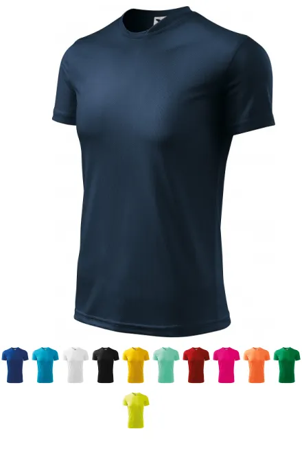 Спортна тениска за деца, тъмно синьо