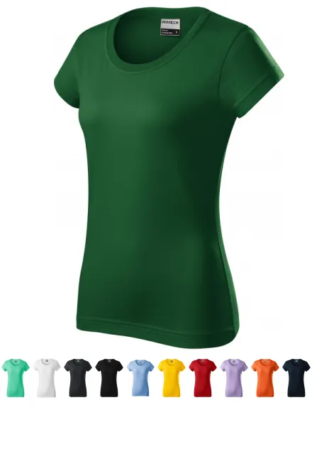 Устойчива дамска тениска, бутилка зелено