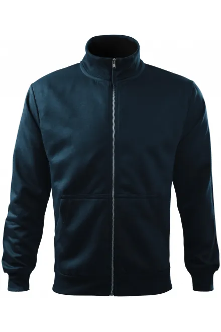 Изчистен мъжки суичър без качулка - тъмно синьо, M