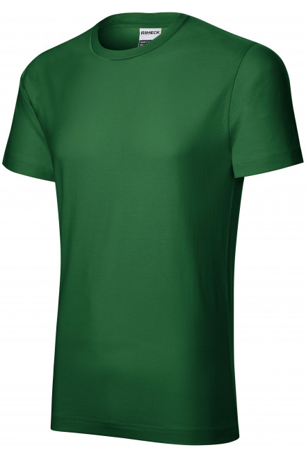 Издръжлива мъжка тениска, бутилка зелено, обикновени тениски