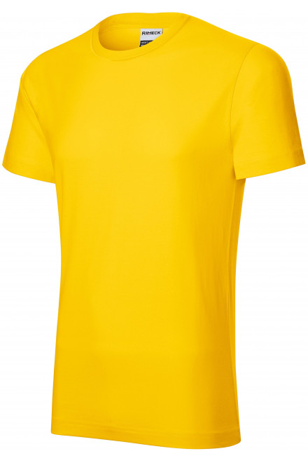 Издръжлива мъжка тениска, жълт, памучни тениски