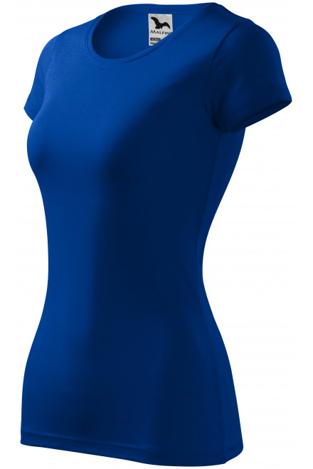 Леко стеснена дамска тениска, кралско синьо, тениски за печат