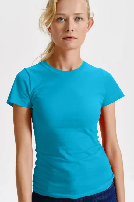 Дамска класическа тениска, тюркоаз