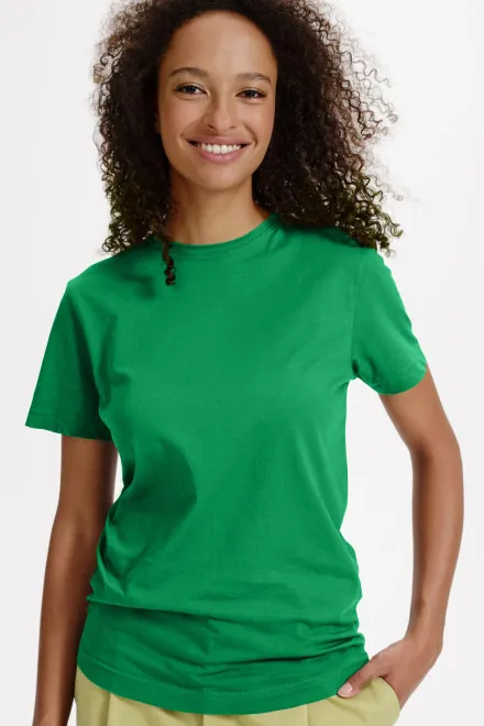Дамска тениска от органичен памук, трева зелено