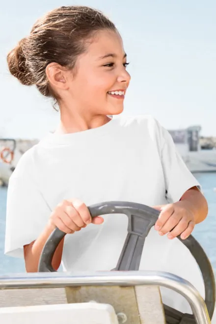 Детска класическа тениска, Бял