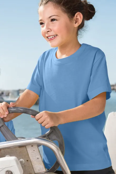 Детска лека тениска, небесно синьо