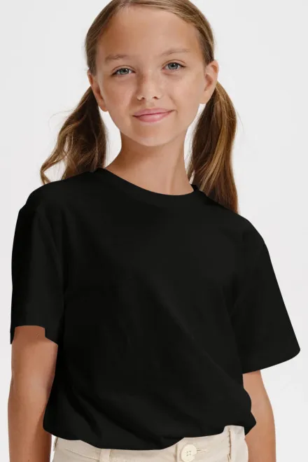 Детска семпла тениска, черен Детска семпла тениска, черен