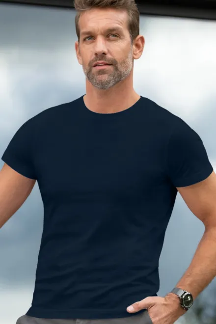 Ексклузивна мъжка тениска, тъмно синьо