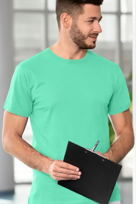 Издръжлива мъжка тениска, мента