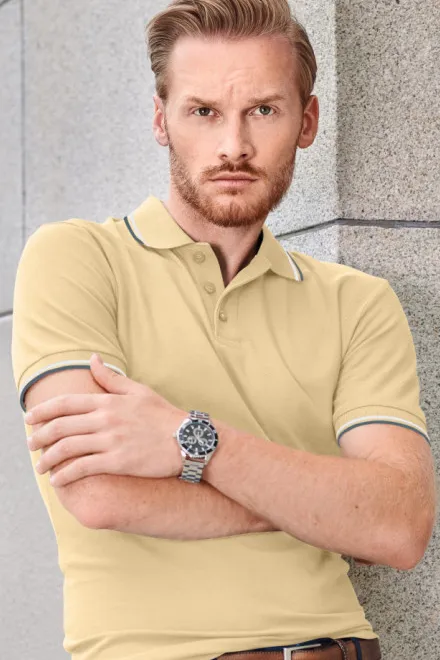 Класическа мъжка поло тениска, ванилия