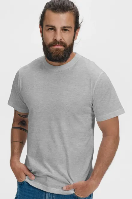 Класическа тениска, светло сив мрамор