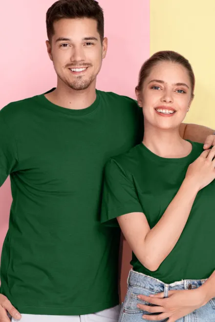 Лека тениска с къс ръкав, бутилка зелено