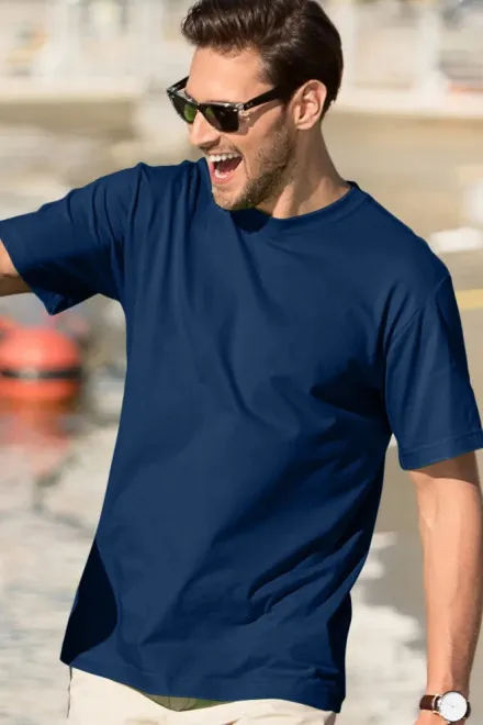 Мъжка класическа тениска, среднощно синьо