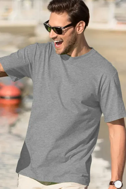 Мъжка класическа тениска, тъмно сив мрамор