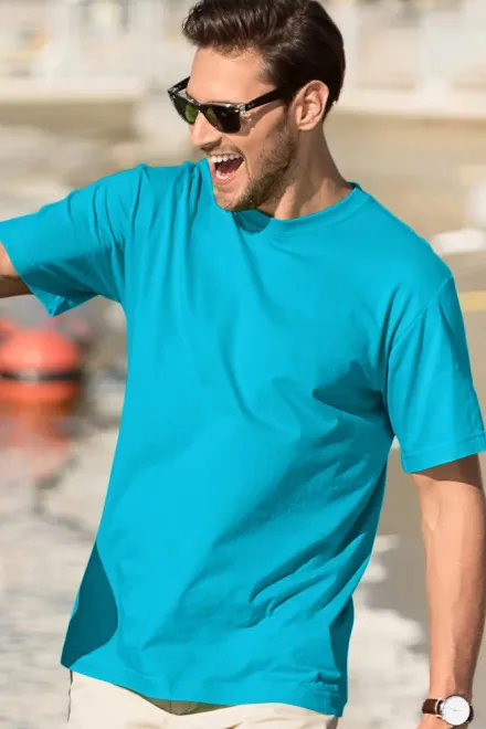 Мъжка класическа тениска, тюркоаз