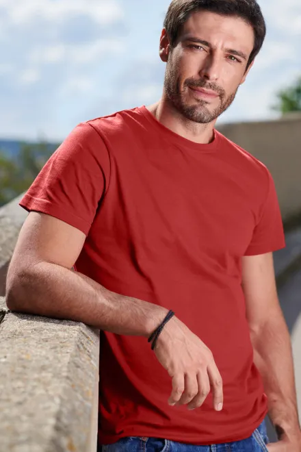 Мъжка семпла тениска, червен