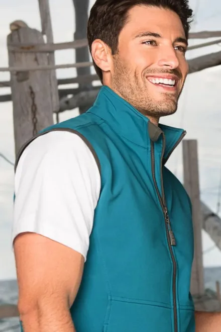 Мъжка жилетка, тъмно тюркоазено