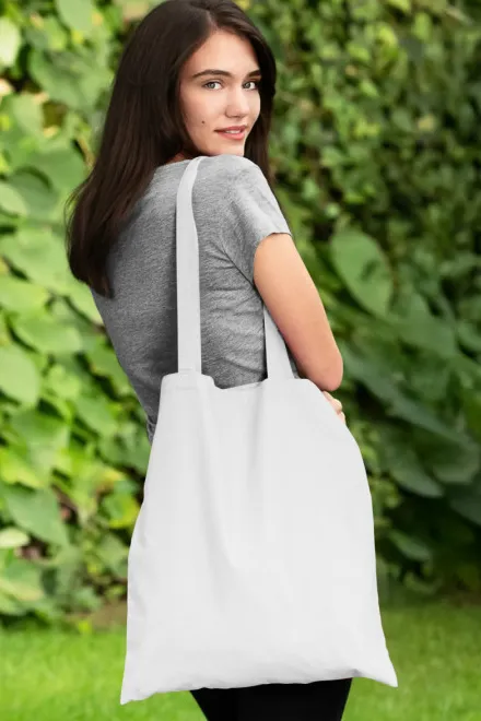 Памучна чанта за пазаруване, Бял