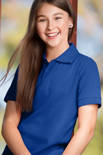 Поло риза за деца, кралско синьо