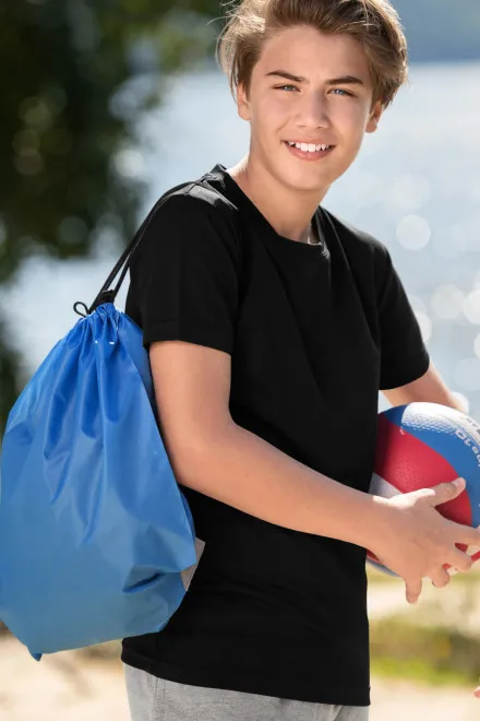 Спортна тениска за деца, черен