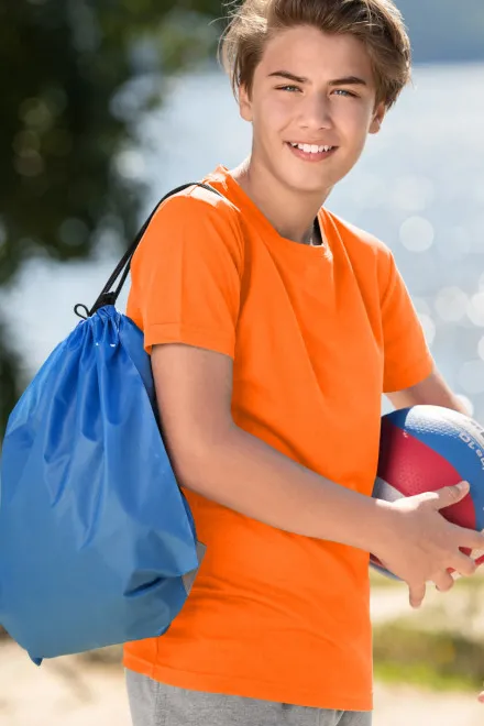 Спортна тениска за деца, неонов портокал