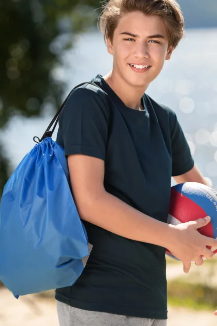 Спортна тениска за деца, тъмно синьо