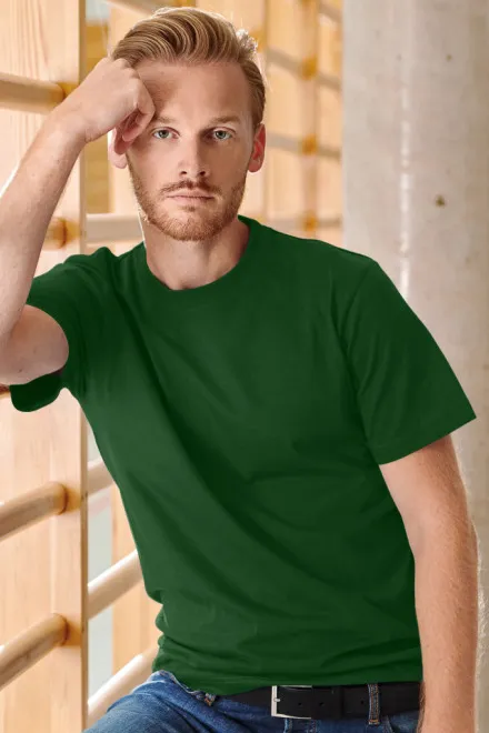 Тежка тениска, бутилка зелено