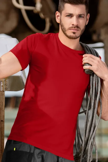 Трайна мъжка тениска по-тежка, червен