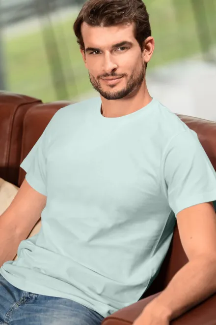 Унисекс тениска с по-голямо тегло, ледено зелено
