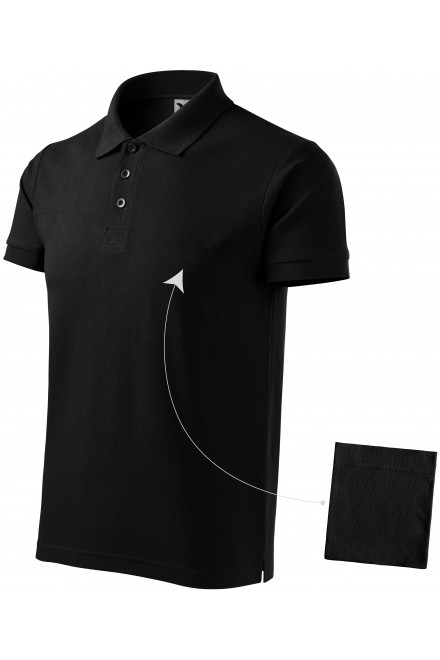 Мъжка елегантна поло риза, черен