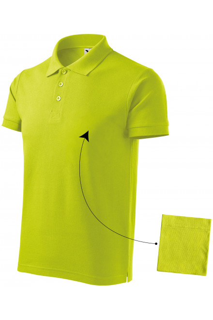 Мъжка елегантна поло риза, липово зелено, мъжки поло тениски