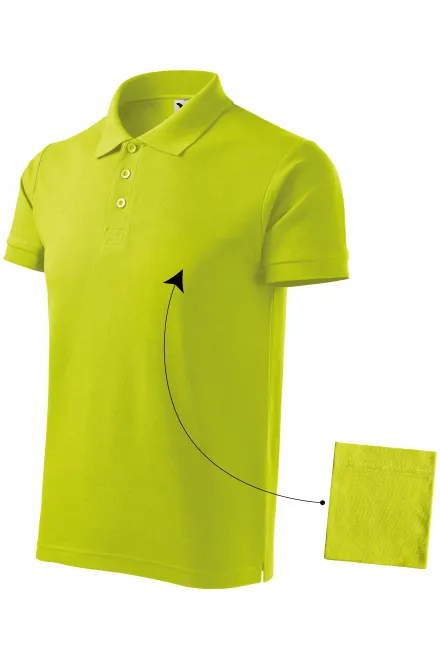 Мъжка елегантна поло риза, липово зелено
