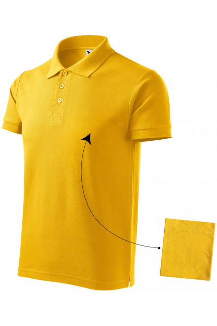 Мъжка елегантна поло риза, жълт, мъжки тениски