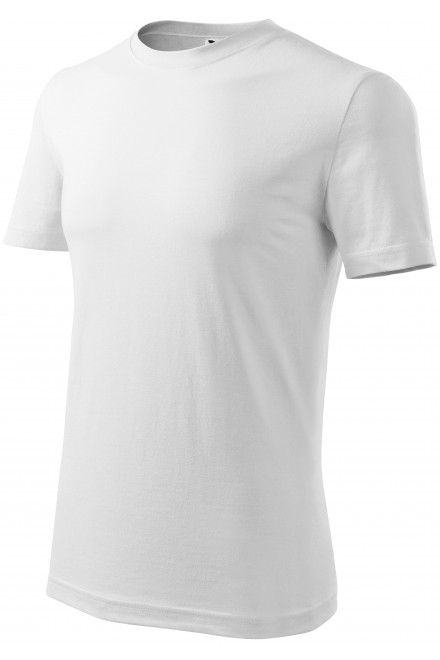 Мъжка класическа тениска, Бял, тениски за печат